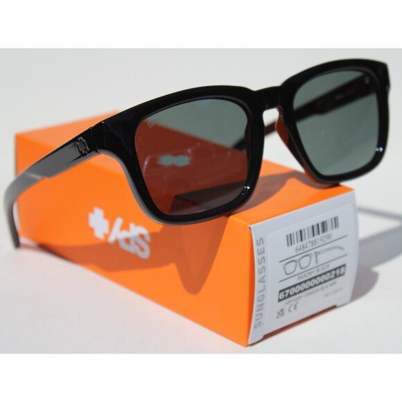 SPY OPTICS Saxony Sunglasses Black/Happy Gray Green Black Mirror NEW - Picture 2 of 10